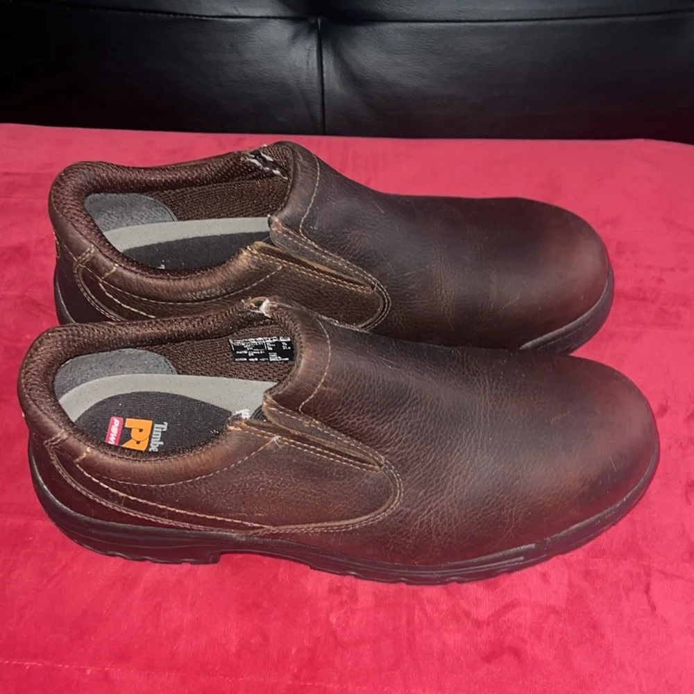 Timberland PRO Men's, Camel Brown, Alloy Toe, EH, Slip On. Size 14. Like new.